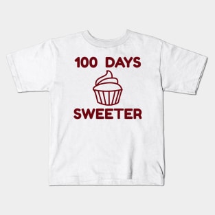 Happy 100 Days Of School - 100 Days Sweeter Kids T-Shirt